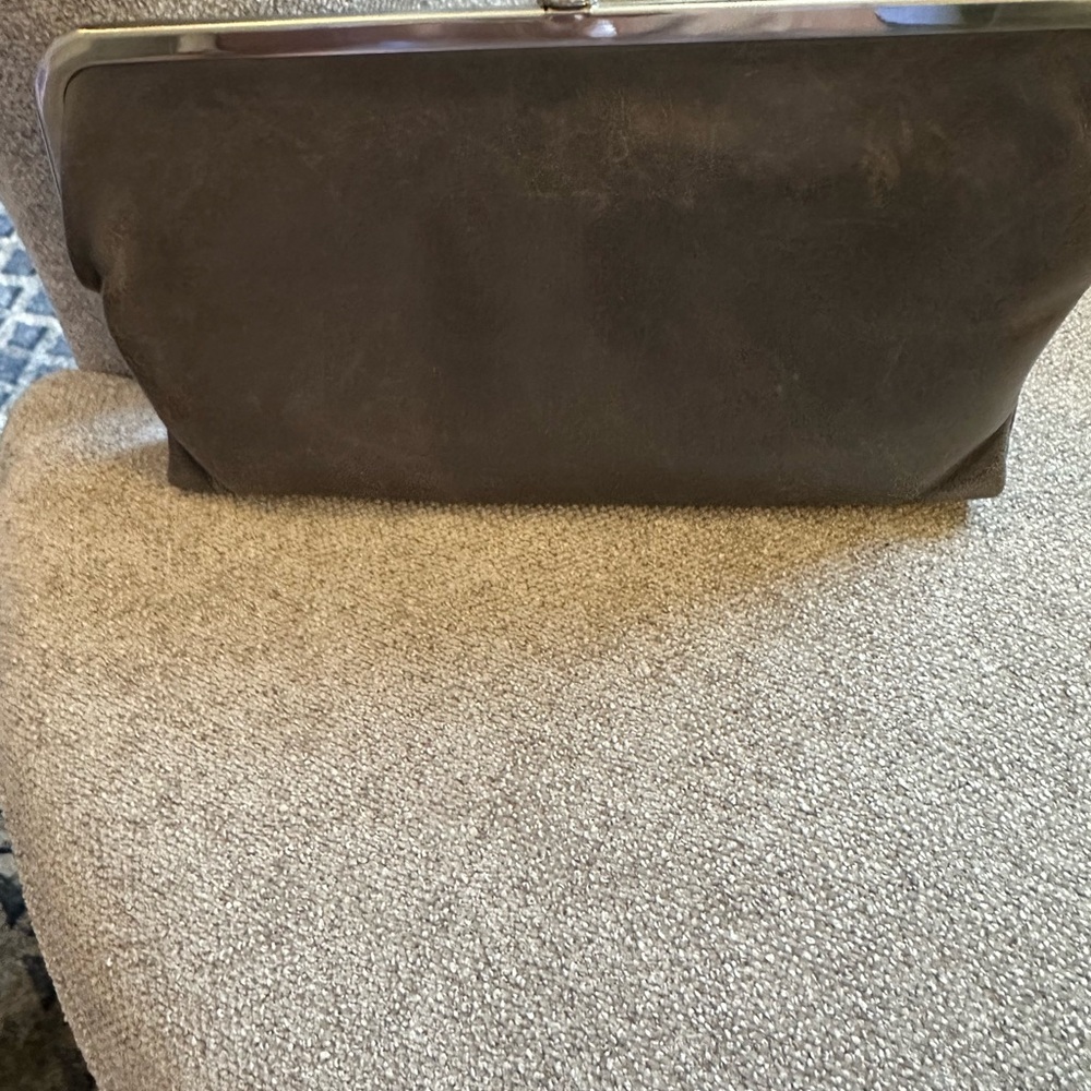 HOBO Grey Leather Clutch - Picture 2 of 8